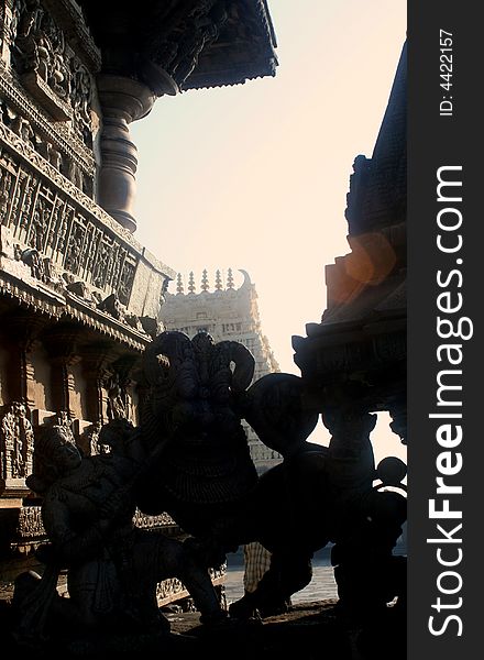 Temple in Belur , Karnataka, India