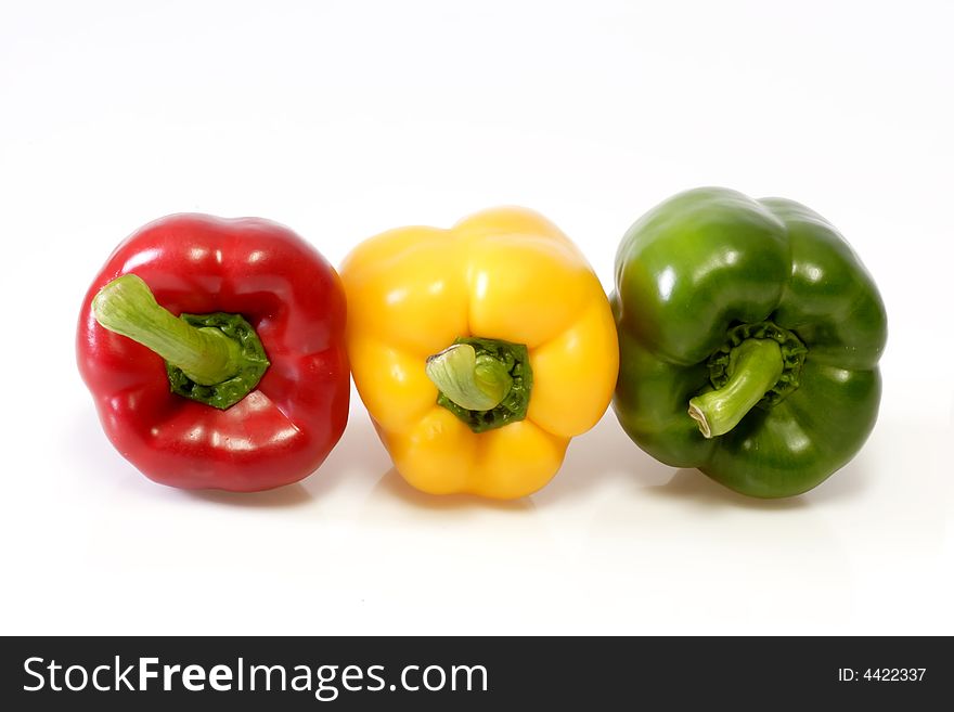A closeup view of  pepper with bright background. A closeup view of  pepper with bright background
