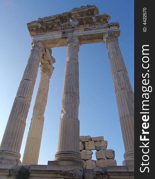 The Sanctuary of Trajan in Pergamon, Turkey. The Sanctuary of Trajan in Pergamon, Turkey
