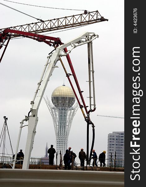 Bayterek tower in Astana city in Kazakhstan. Bayterek tower in Astana city in Kazakhstan