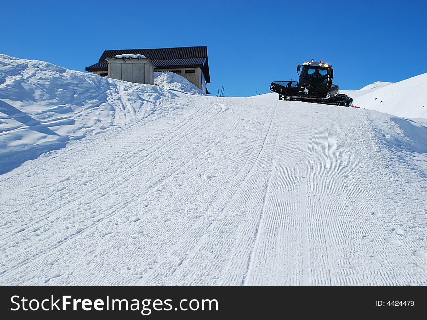 Snow plough, Bistra, Republic Of Macedonia