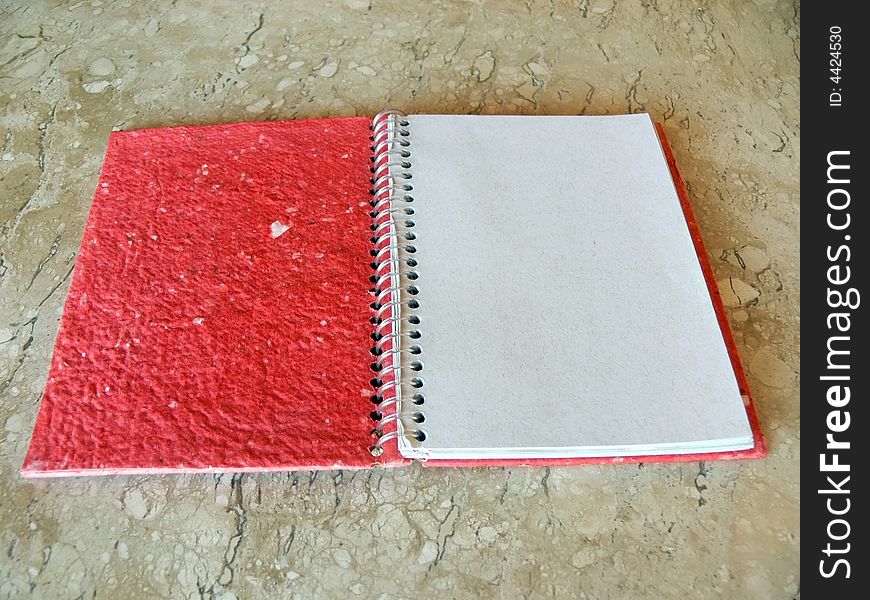 Notebook made with recycled paper. Notebook made with recycled paper