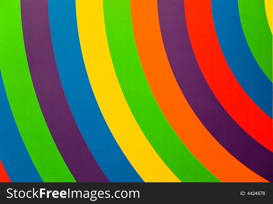 Abstract painted rainbow - stucco wall background