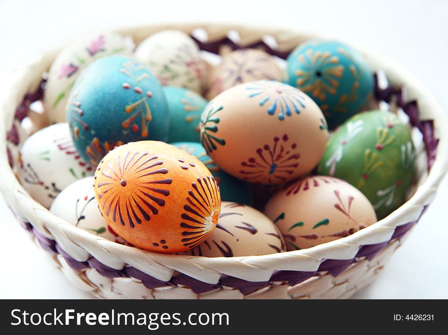 Traditional czech easter - hand decorated eggs. Traditional czech easter - hand decorated eggs