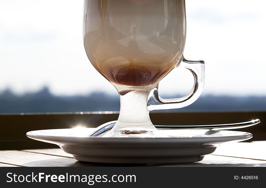 Cafe Coffee Latte in a glass