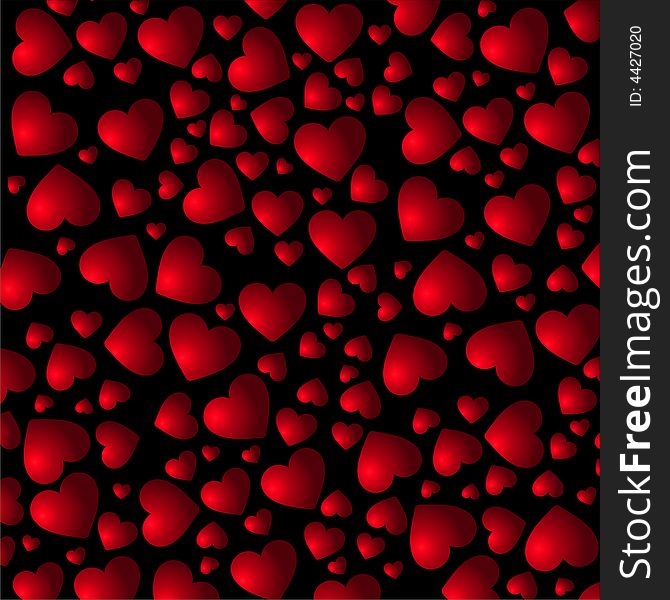Stylish background with red hearts. Stylish background with red hearts