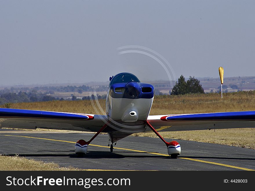 Ready, Steady, Fly … This light aircraft [an RV-8] is taxiing down the runway to get airborne. Ready, Steady, Fly … This light aircraft [an RV-8] is taxiing down the runway to get airborne.