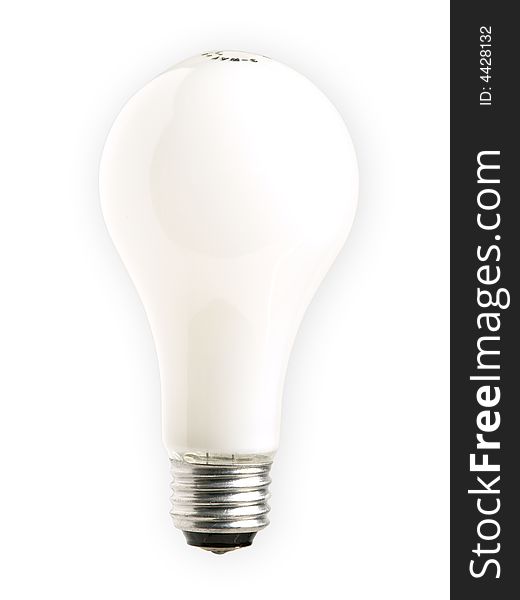 Frosted Light Bulb against white background