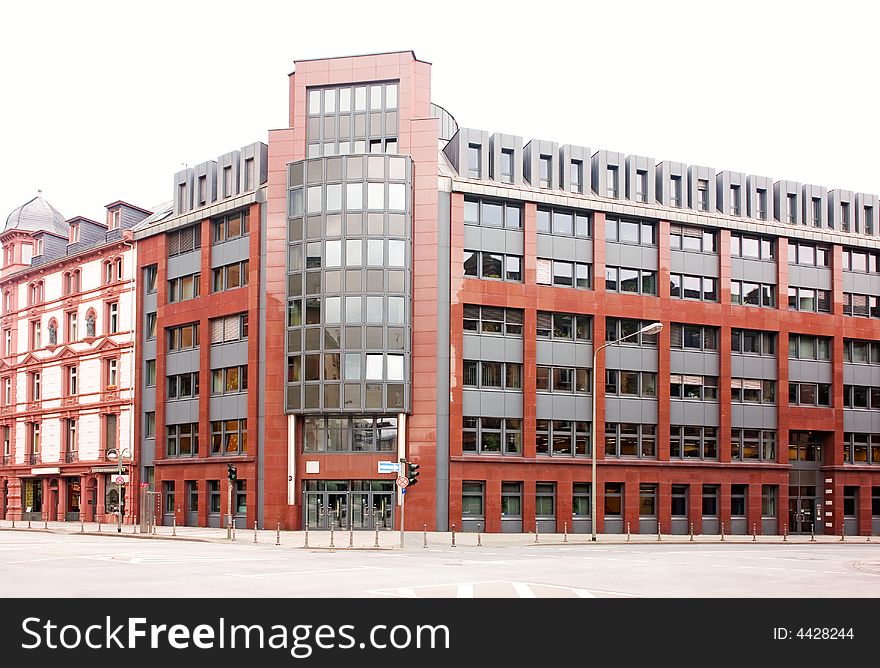 Old style brown european building in Frankfurt-on-Main