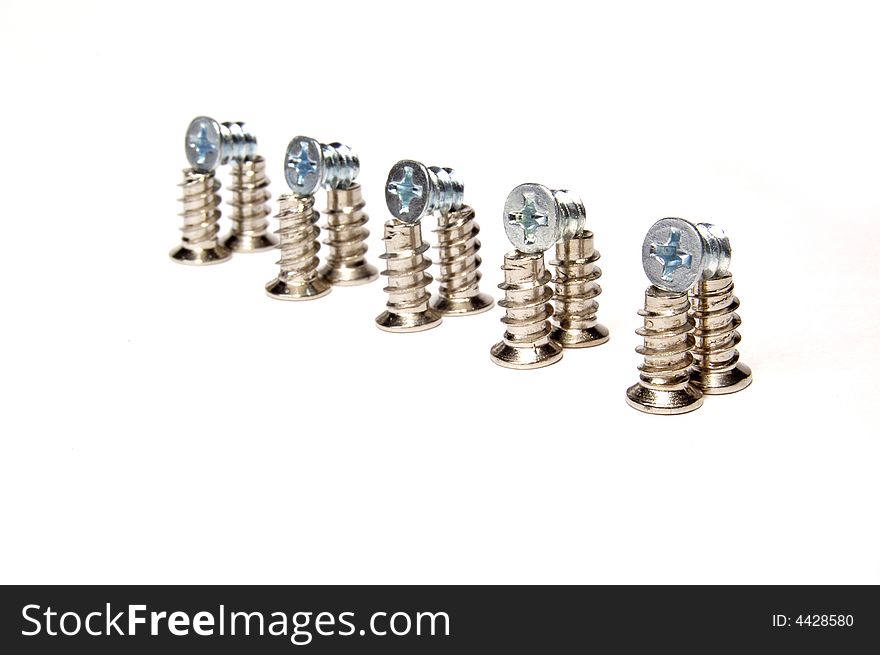 Screws, isolated on white background