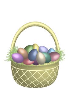 Gold Easter Basket Stock Photography