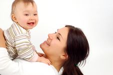Mother And Baby Girl Royalty Free Stock Image Mother And Baby Girl Royalty Free Stock Image