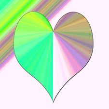 Green Pink Heart Stock Photography Green Pink Heart Stock Photography