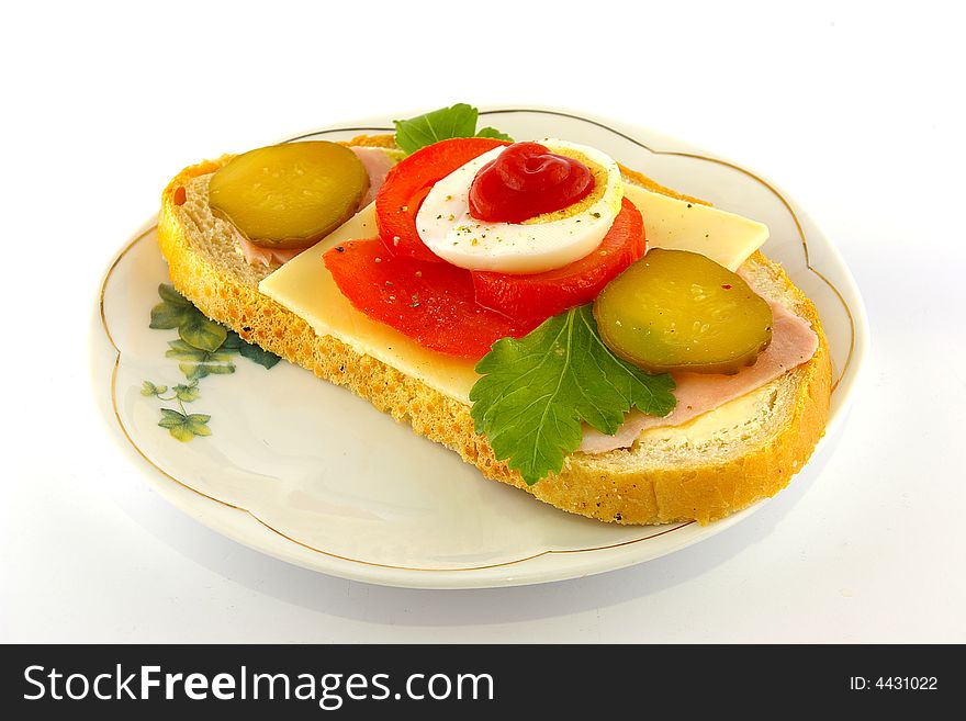 Sandwich on a little plate