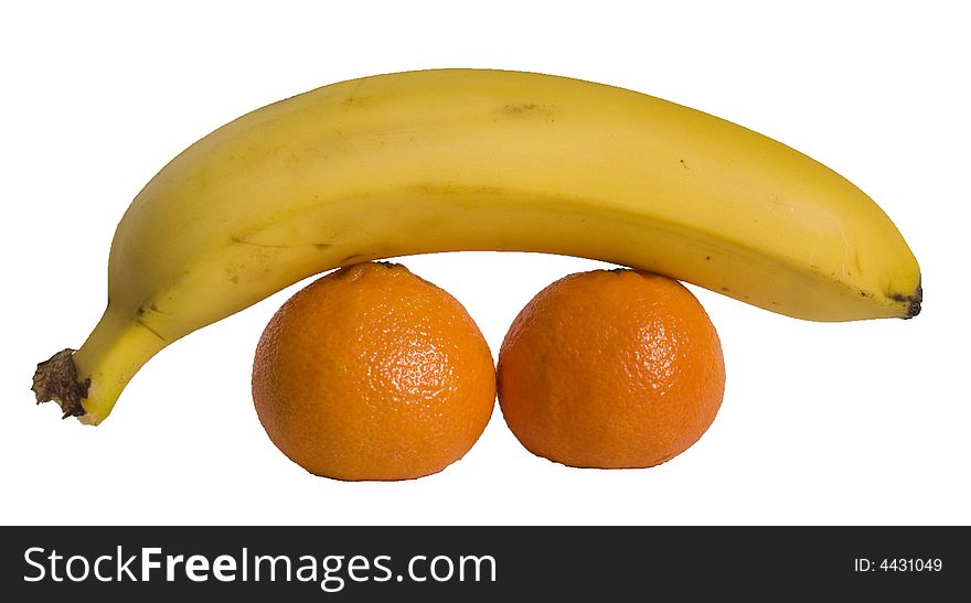 Photo fruit: mandarins and bananas. Photo fruit: mandarins and bananas