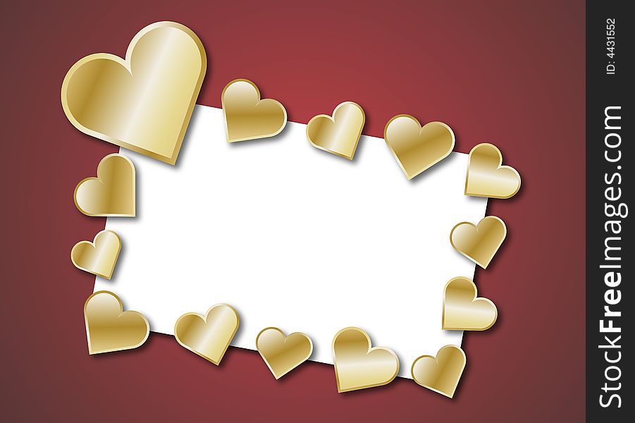 Gold Heart Card