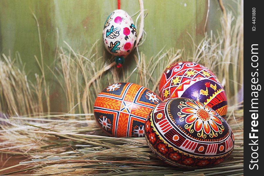 An Easter Eggs composition - pysanky