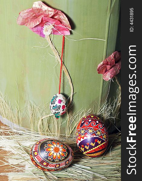 An Easter Eggs composition - pysanky