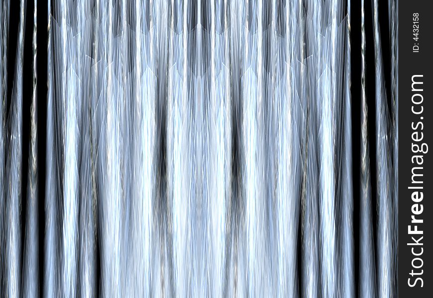 Waterfall silver water on black. Illustration made on computer. Waterfall silver water on black. Illustration made on computer.