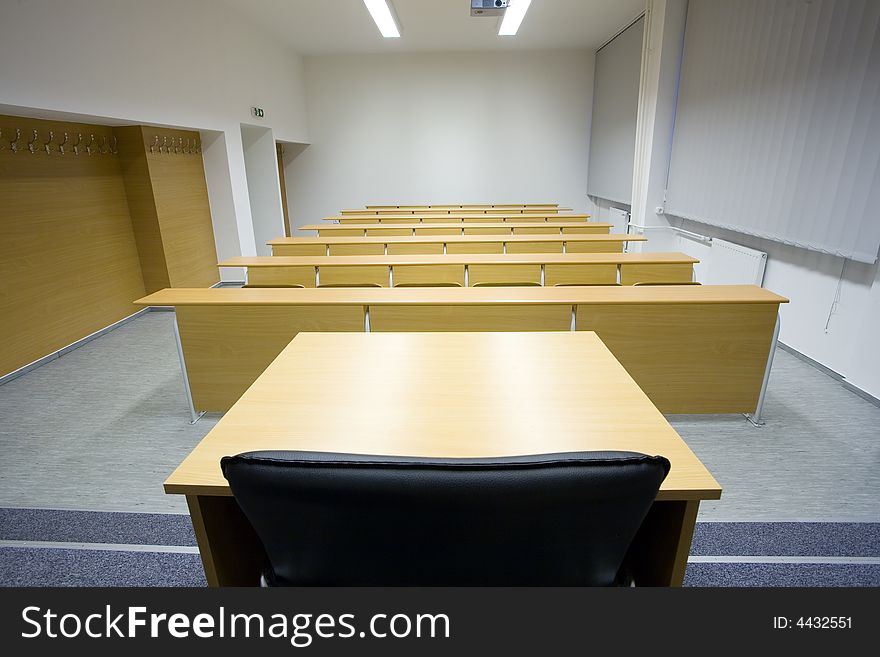 Empty new classroom for students. Empty new classroom for students