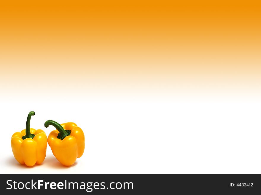 Background with yellow bell peppers. Background with yellow bell peppers.