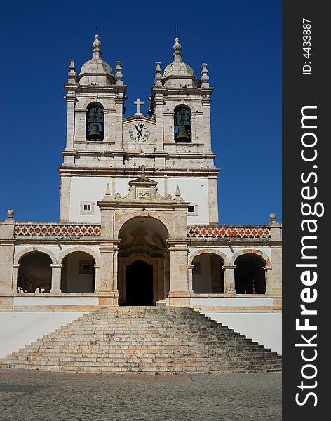 Old Portuguese church form stone, with two bell towers