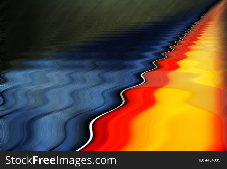 Color abstract composition with flowing design. Color abstract composition with flowing design