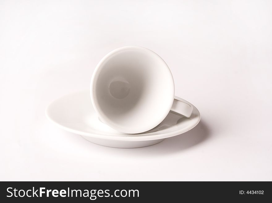 White coffee pot on white background
