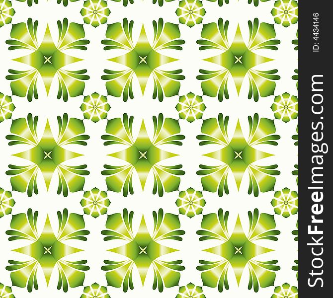 Vector illustration of a green vintage seamless pattern wallpaper. Vector file shows how to easily change color schemes with the swatches. Vector illustration of a green vintage seamless pattern wallpaper. Vector file shows how to easily change color schemes with the swatches.