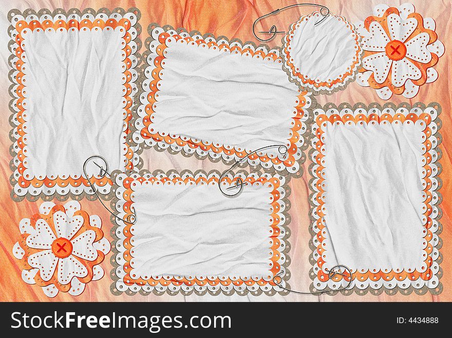 Textile Frame With Space For Your Text Or Image