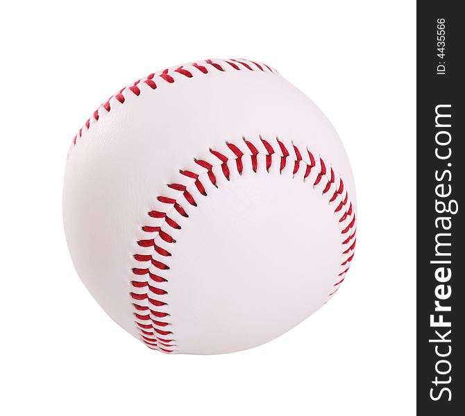 Baseball with red stitching isolated on a white backgroound. Baseball with red stitching isolated on a white backgroound