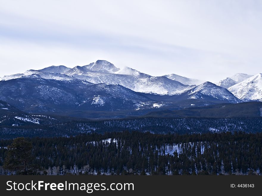 Early winter morning in the Rocky Mountains. Early winter morning in the Rocky Mountains