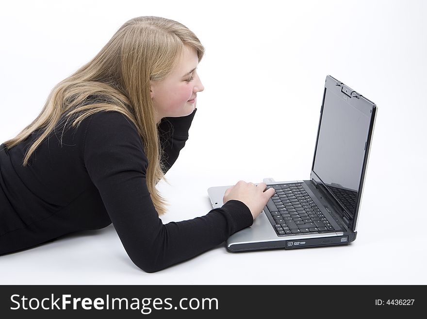 Teenager With Laptop