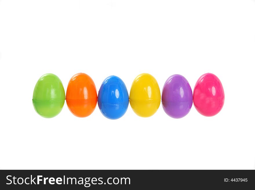 Colourful easter eggs isolated on white. Colourful easter eggs isolated on white.