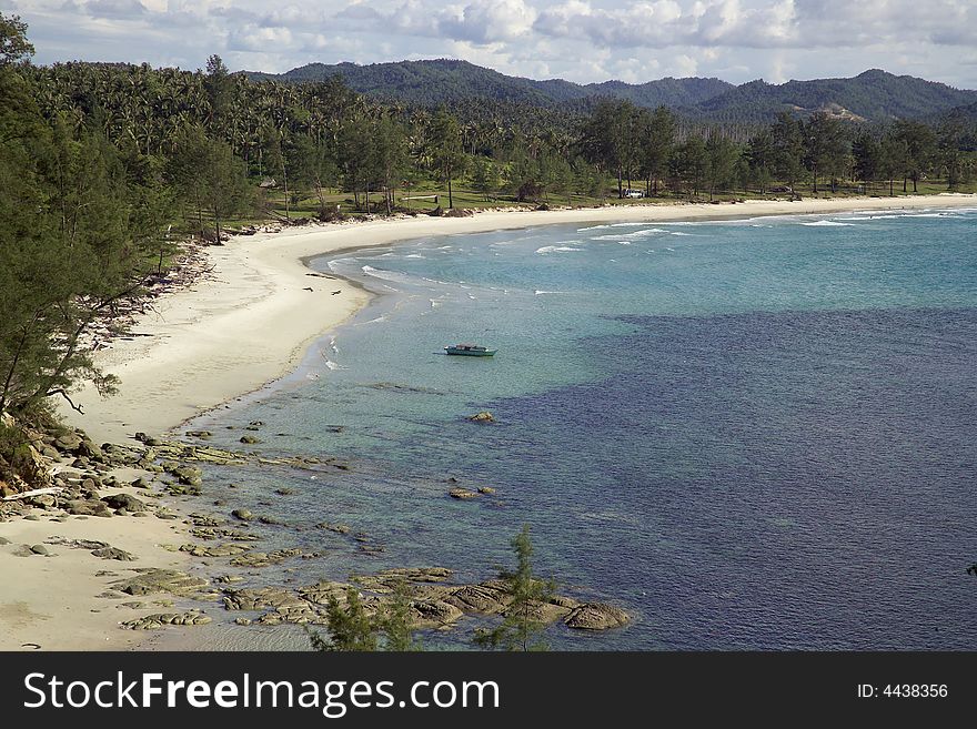 Beautiful tropical beach at Sabah,Malaysia