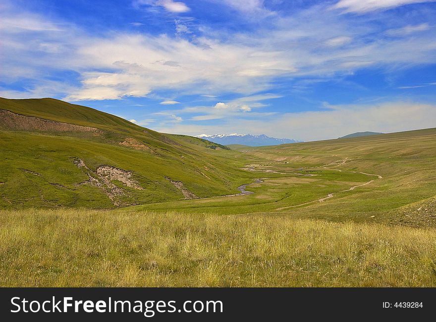 Beautiful mountain view of Kazakhstan