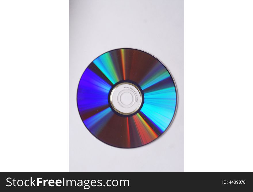 Cd-rom or dvd-rom recordable side isolated on white
