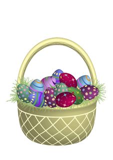 Gold Easter Basket Modern Royalty Free Stock Images Gold Easter Basket Modern Royalty Free Stock Images