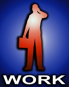 Working Business Man Outline 1 Royalty Free Stock Photography