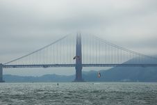 Golden Gate Bridge In A Fog Stock Images Golden Gate Bridge In A Fog Stock Images