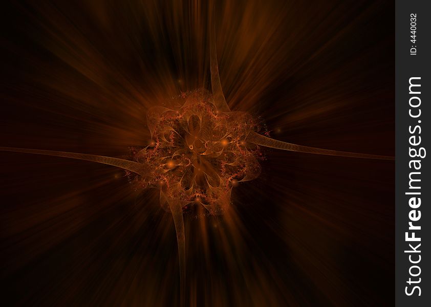 Fractal rendered abstract futuristic background. Fractal rendered abstract futuristic background