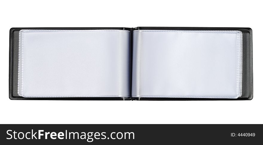 Leather business card case isolated with clipping path over white background. Leather business card case isolated with clipping path over white background