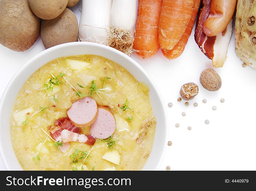 Potatoes Soup In A Bowl