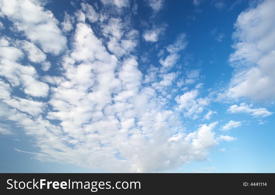 Blue sky and beautiful fluffy white clouds, perfect replacement for boring skies. Blue sky and beautiful fluffy white clouds, perfect replacement for boring skies