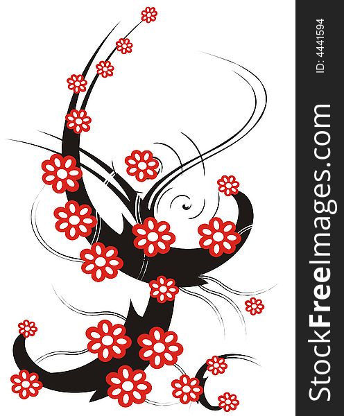 Hand drawn illustration of flower ornament coloured in red and black.
Vector file is available. Hand drawn illustration of flower ornament coloured in red and black.
Vector file is available.