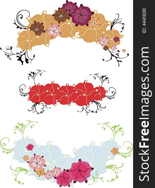 Beautiful floral fantasy banners, vector. Beautiful floral fantasy banners, vector