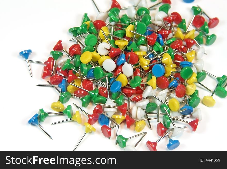 Multi-colored stationary pins