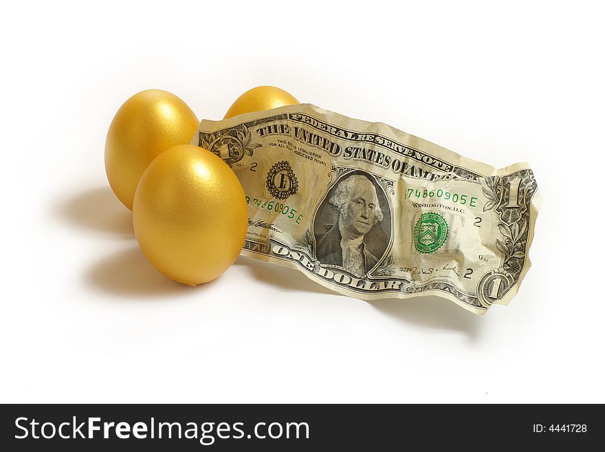 Gold Eggs And Dollar