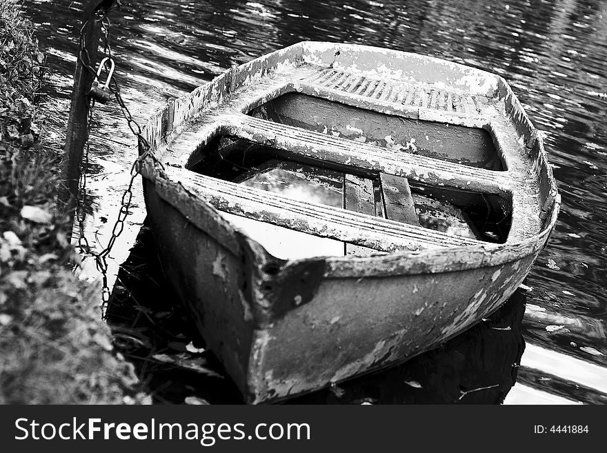 Boat from lake of Petergof Gardens