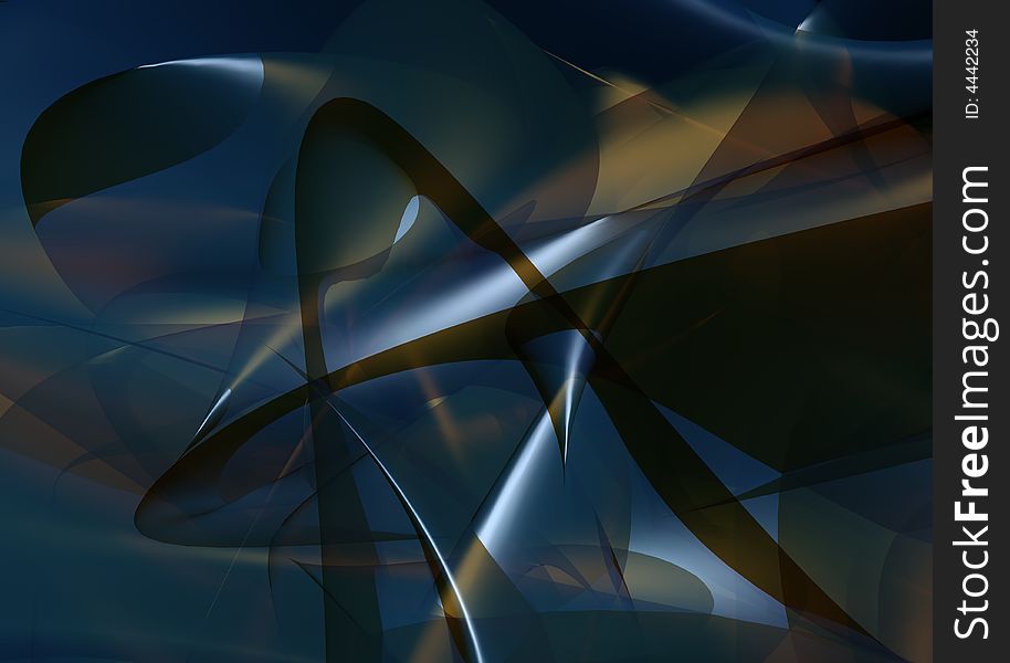 Abstract blue shape for background